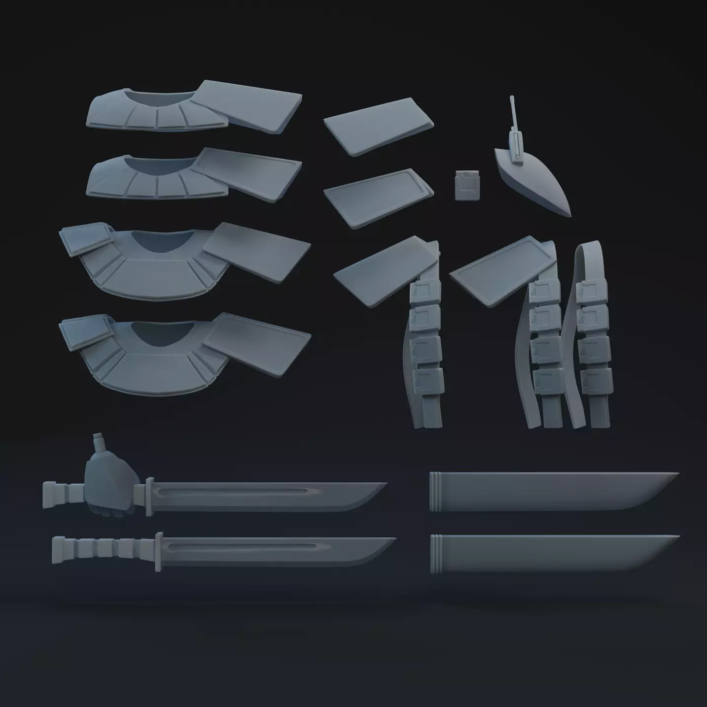 Clone Captain Grey One-Twelfth Scale Kit 3D print model