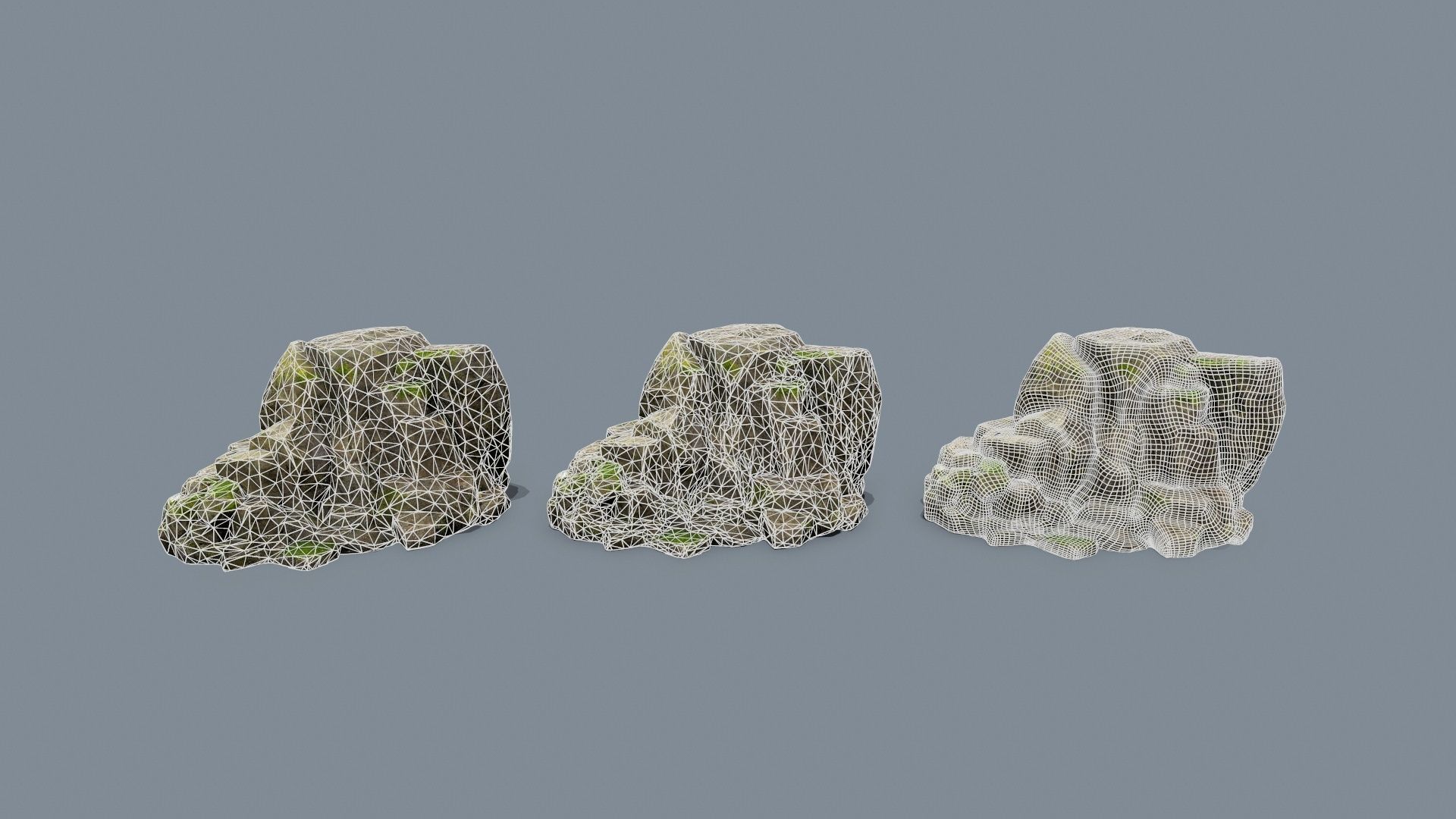 forest rocks Low-poly 3D model_11