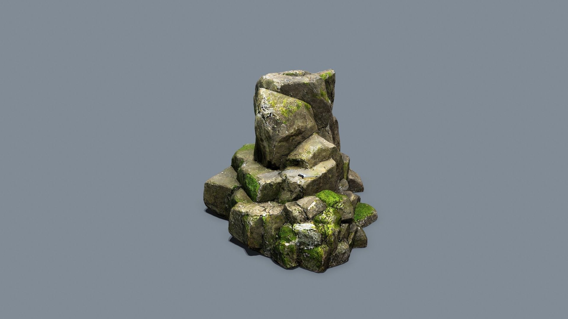 forest rocks Low-poly 3D model_8