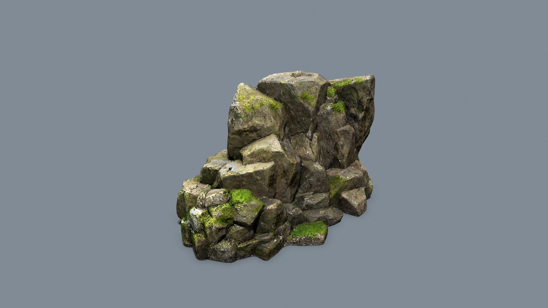 forest rocks Low-poly 3D model_9