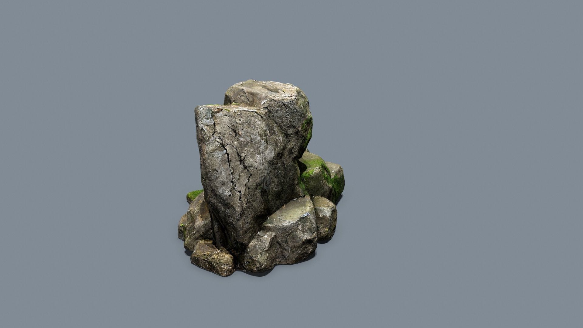 forest rocks Low-poly 3D model_4