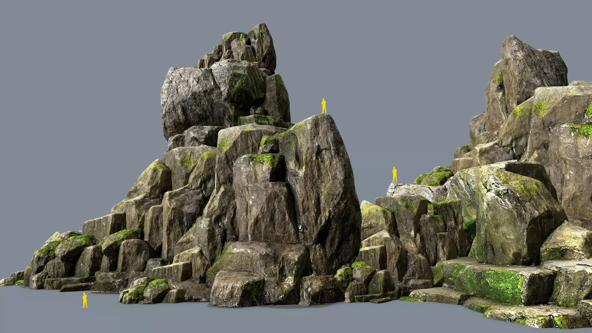 forest rocks Low-poly 3D model_0