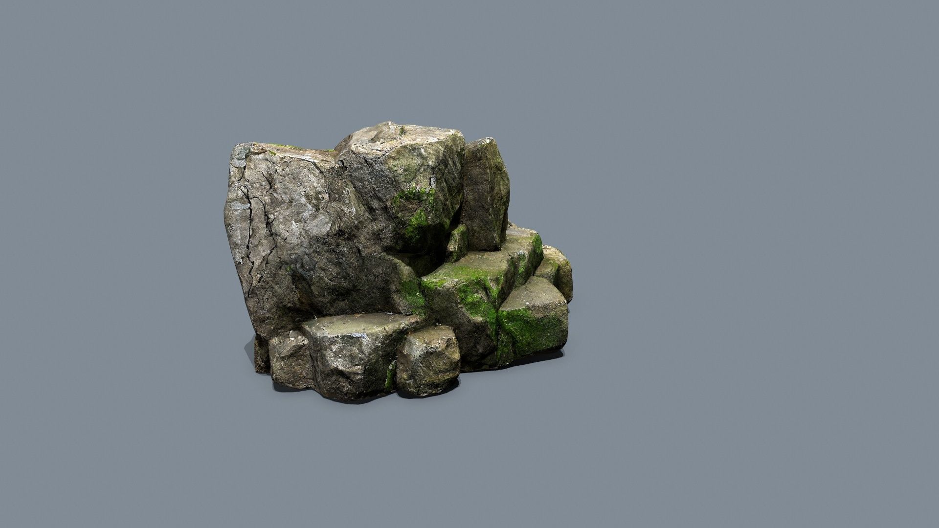 forest rocks Low-poly 3D model_5