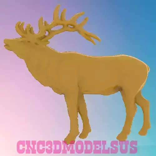 Elk 5 3D MODEL STL FILE FOR CNC ROUTER LASER