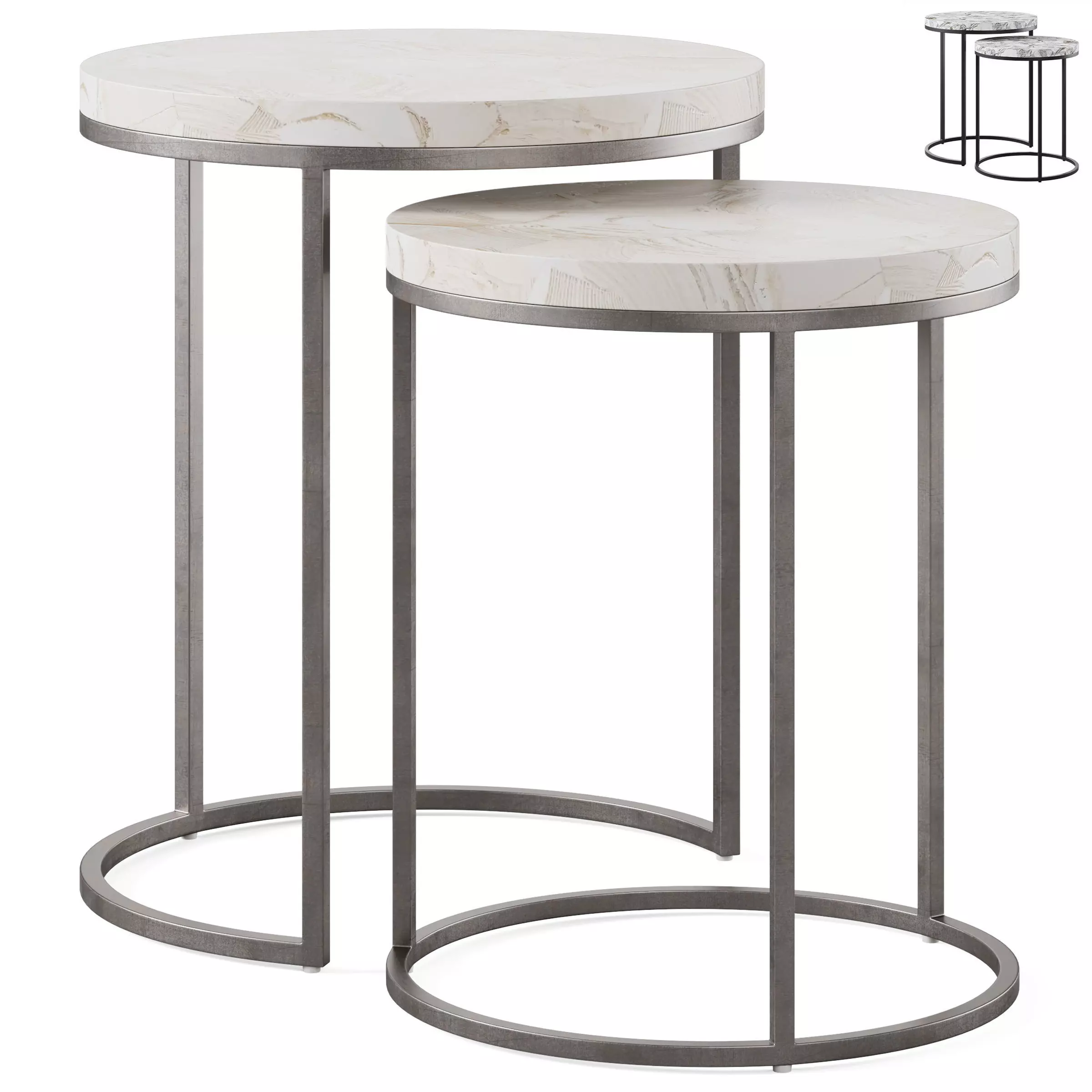 Arielle Nesting Tables by Arhaus 3D model_0
