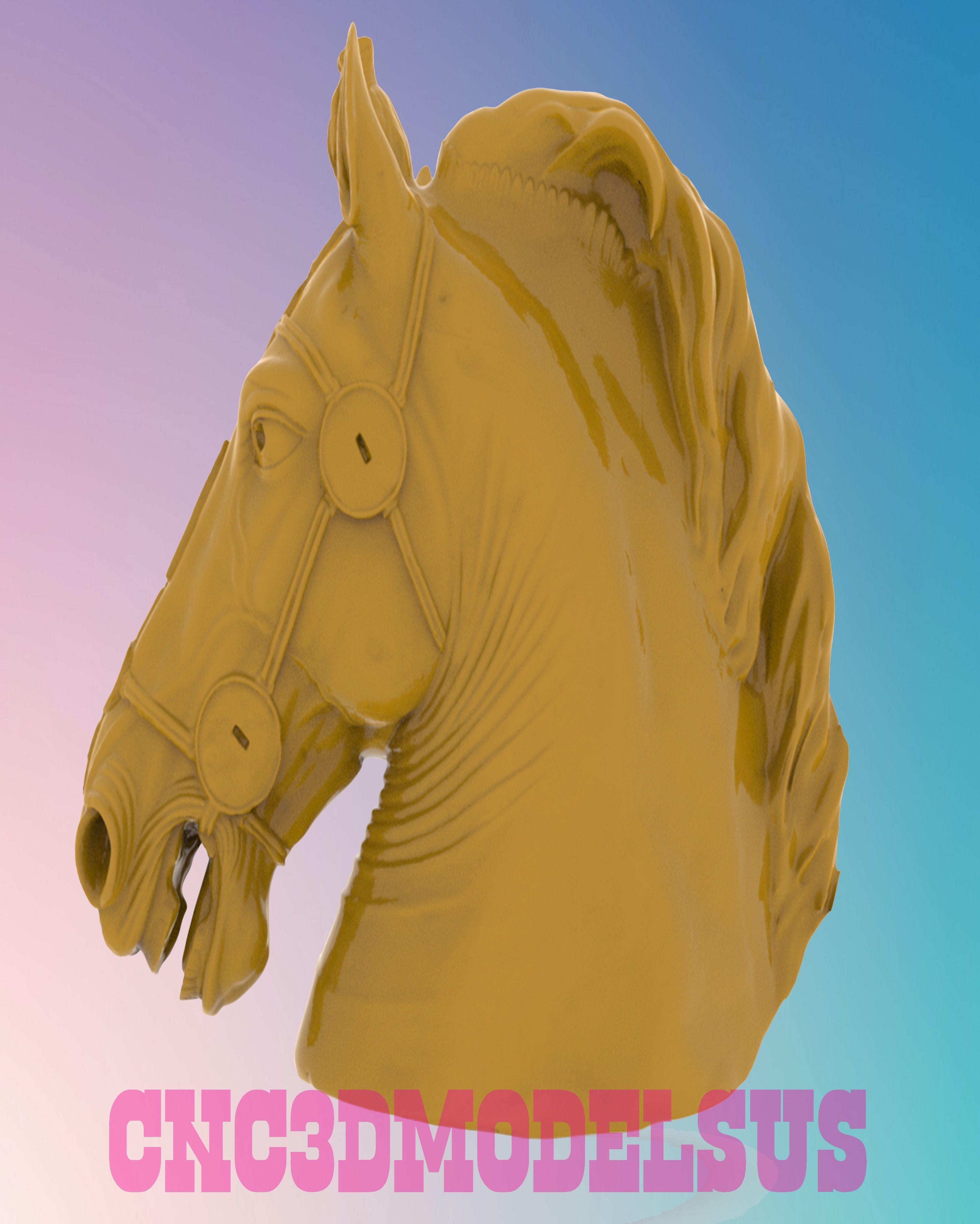 Horse Statue 3D MODEL STL FILE FOR CNC ROUTER LASER 3D print model_3