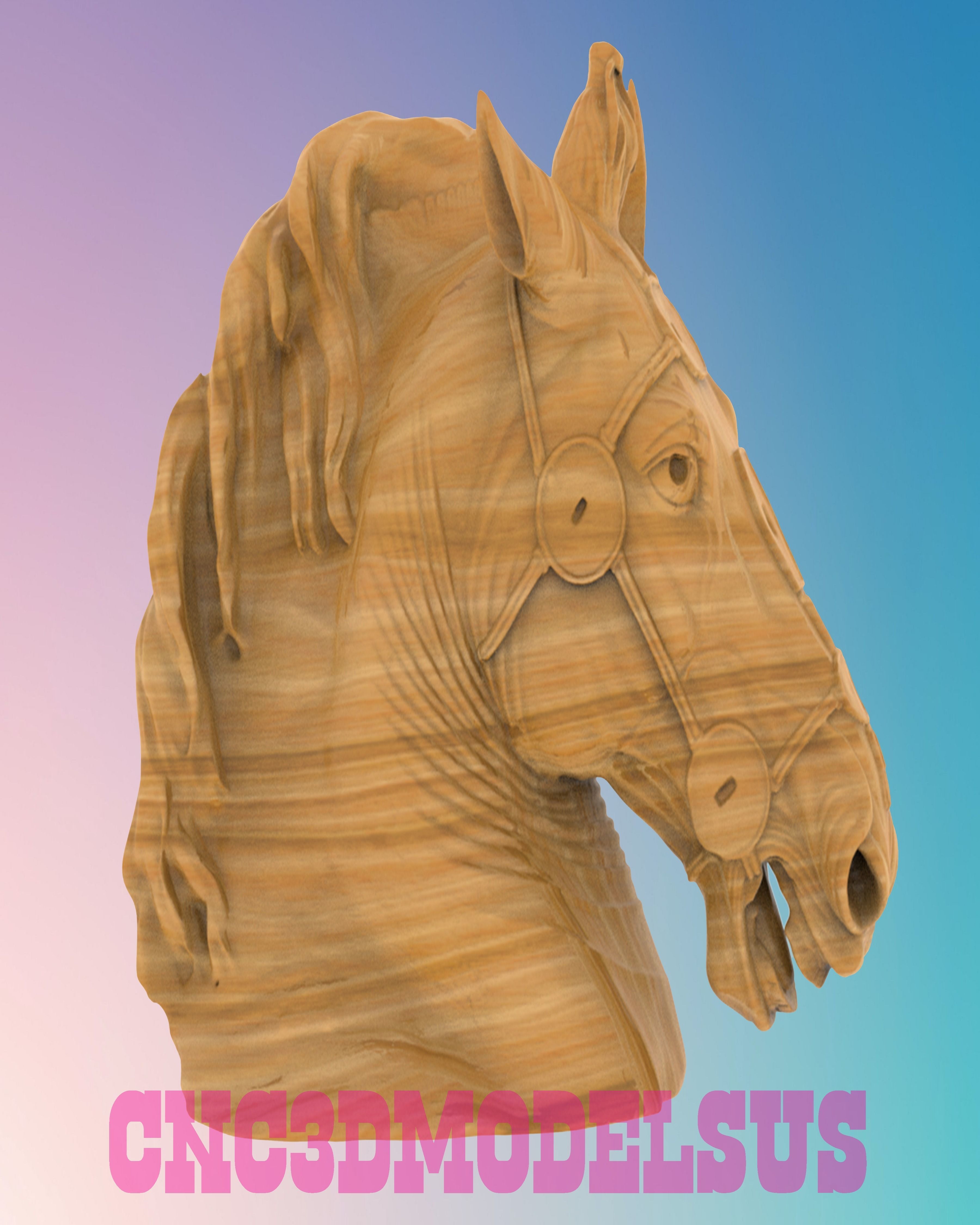 Horse Statue 3D MODEL STL FILE FOR CNC ROUTER LASER 3D print model_2