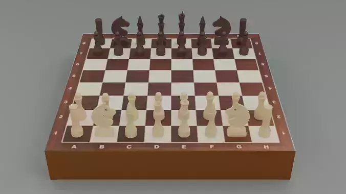 Chessboard 3D model Chessboard 3D model