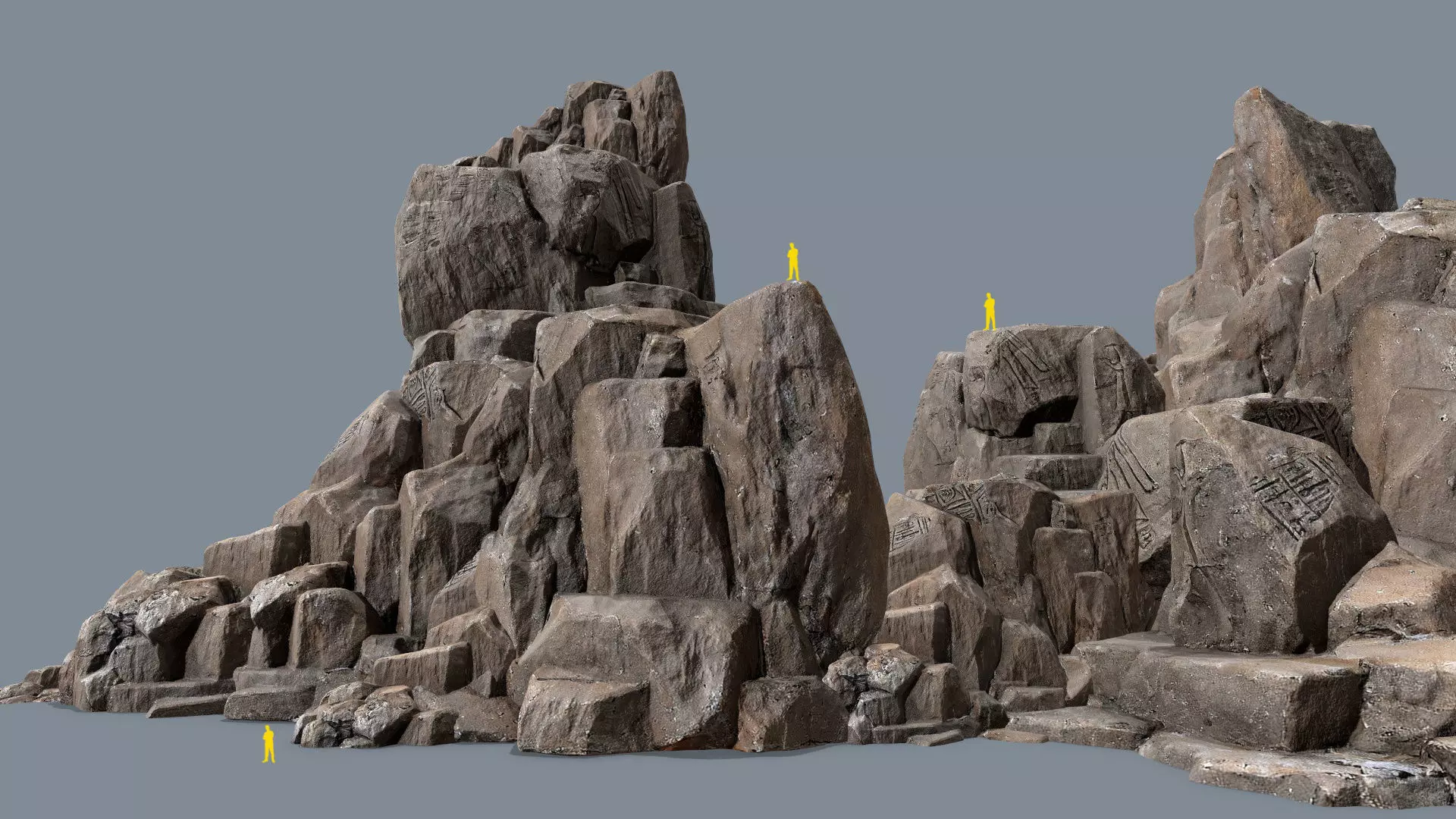 cave rocks Low-poly 3D model