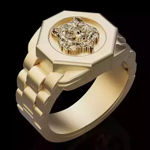 Bear  ring silver gold jewelry 3D printable 3D model