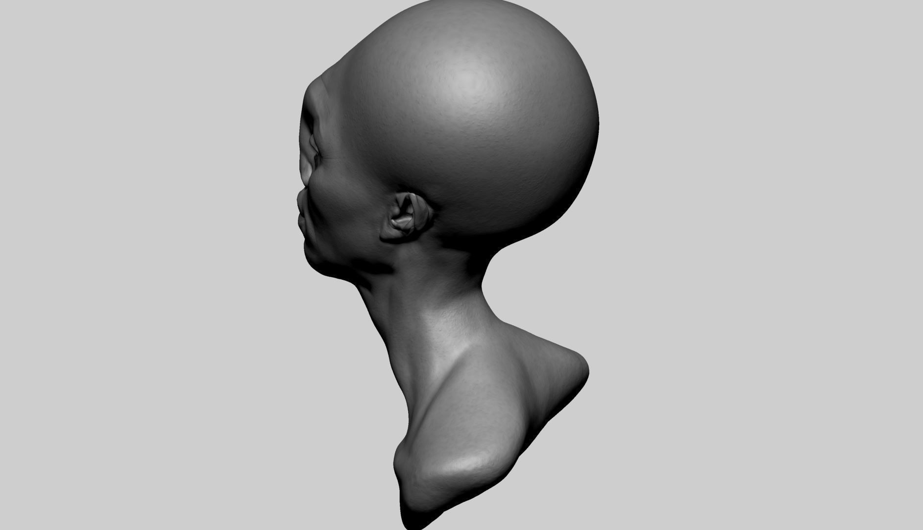 Fantasy Female Head Z 3D model_5