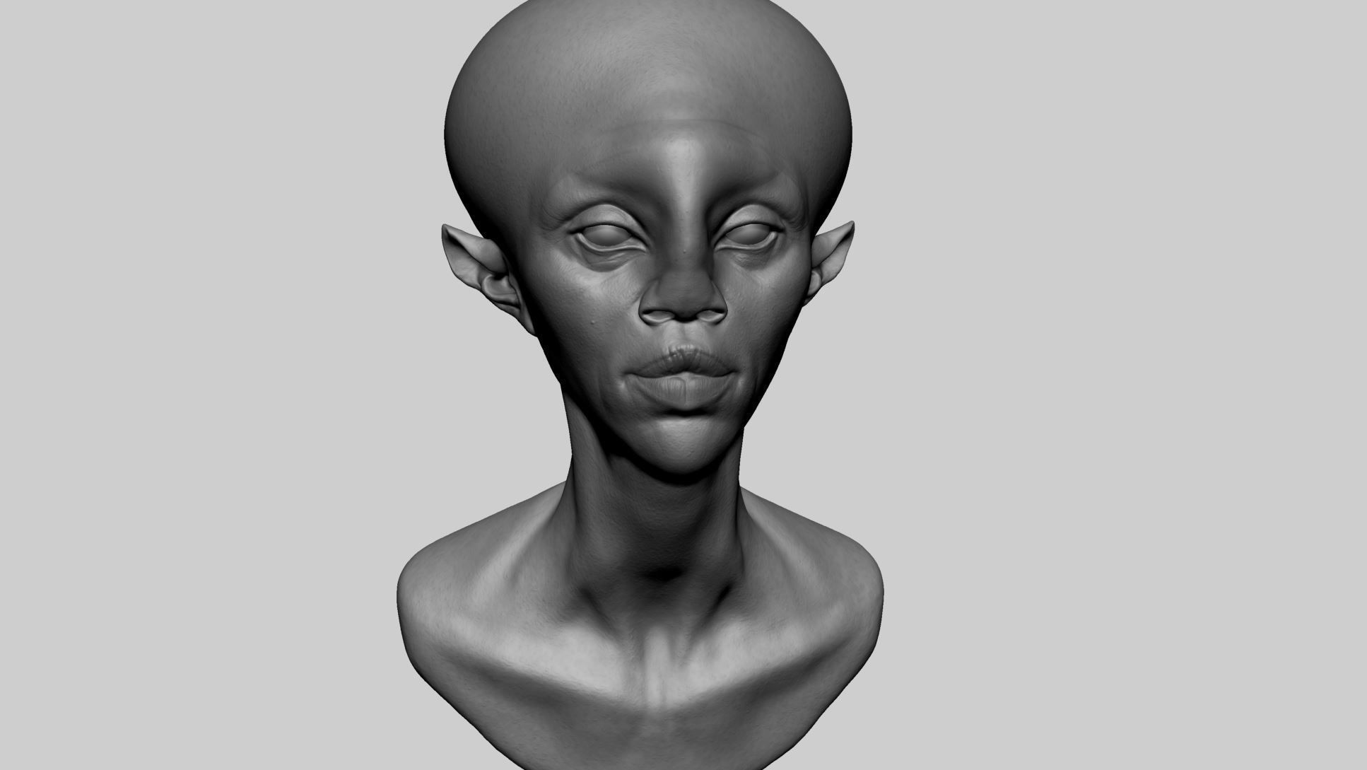 Fantasy Female Head Z 3D model_7