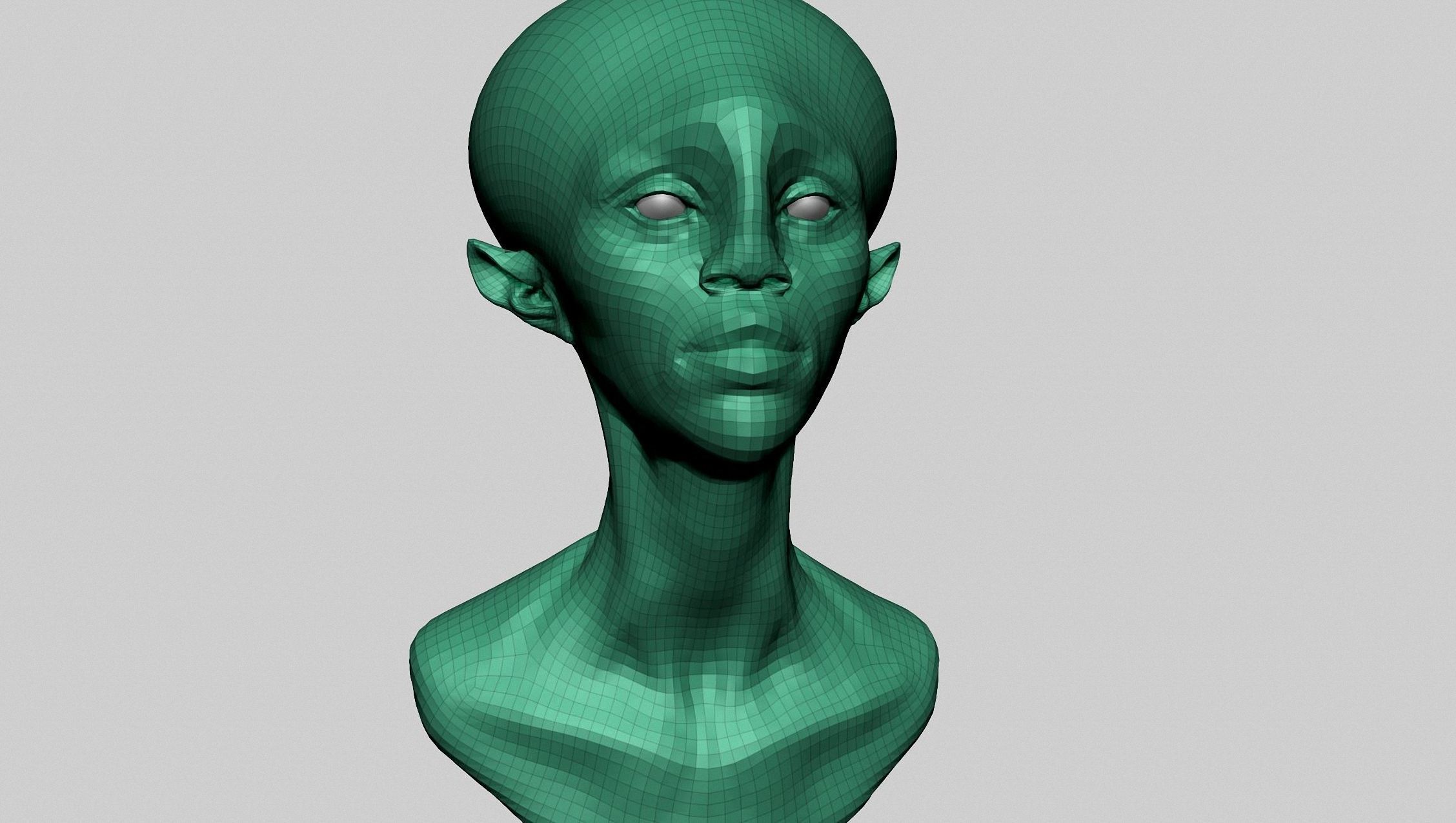 Fantasy Female Head Z 3D model_13