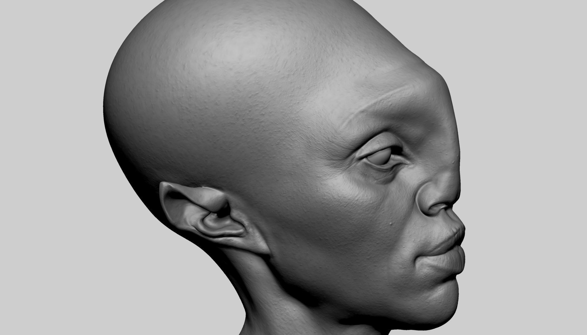 Fantasy Female Head Z 3D model_10
