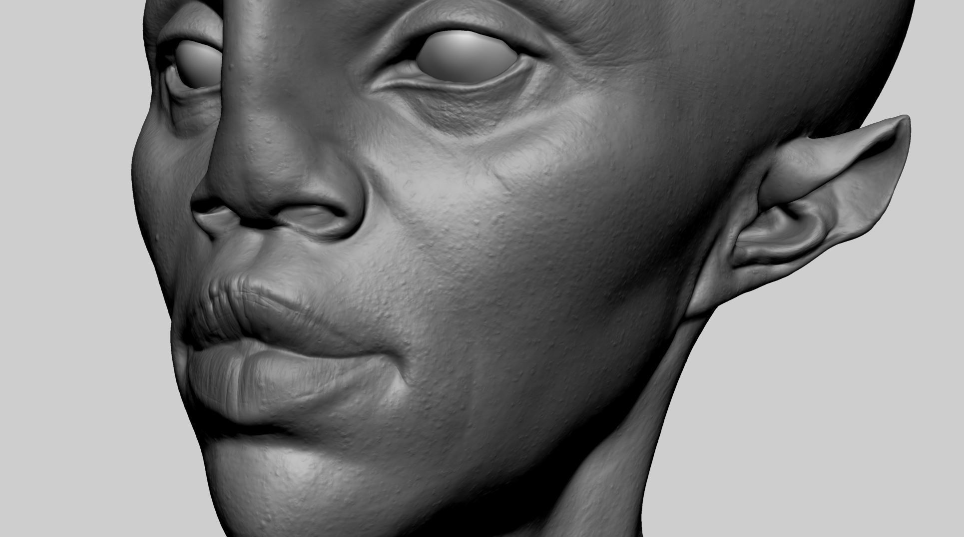 Fantasy Female Head Z 3D model_12