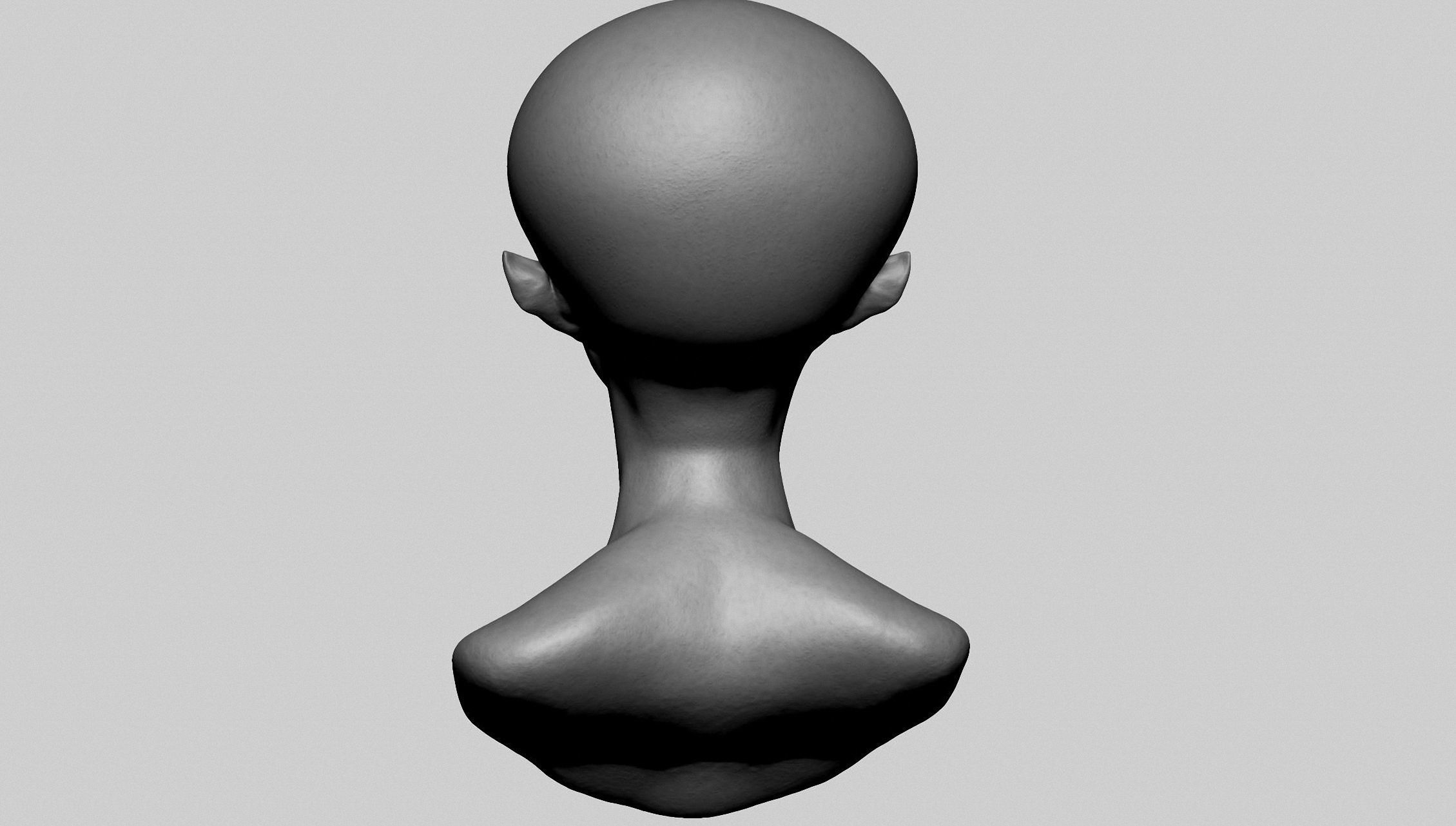 Fantasy Female Head Z 3D model_4