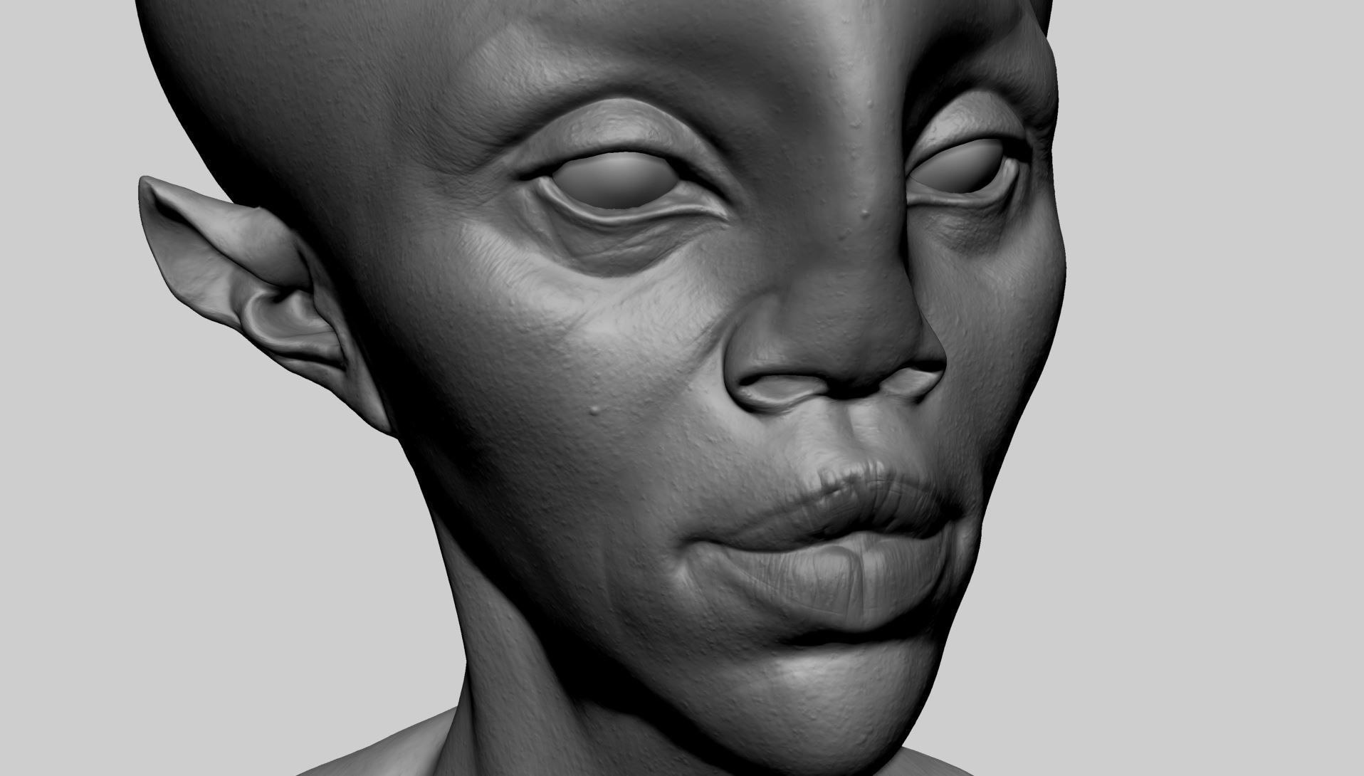 Fantasy Female Head Z 3D model_11