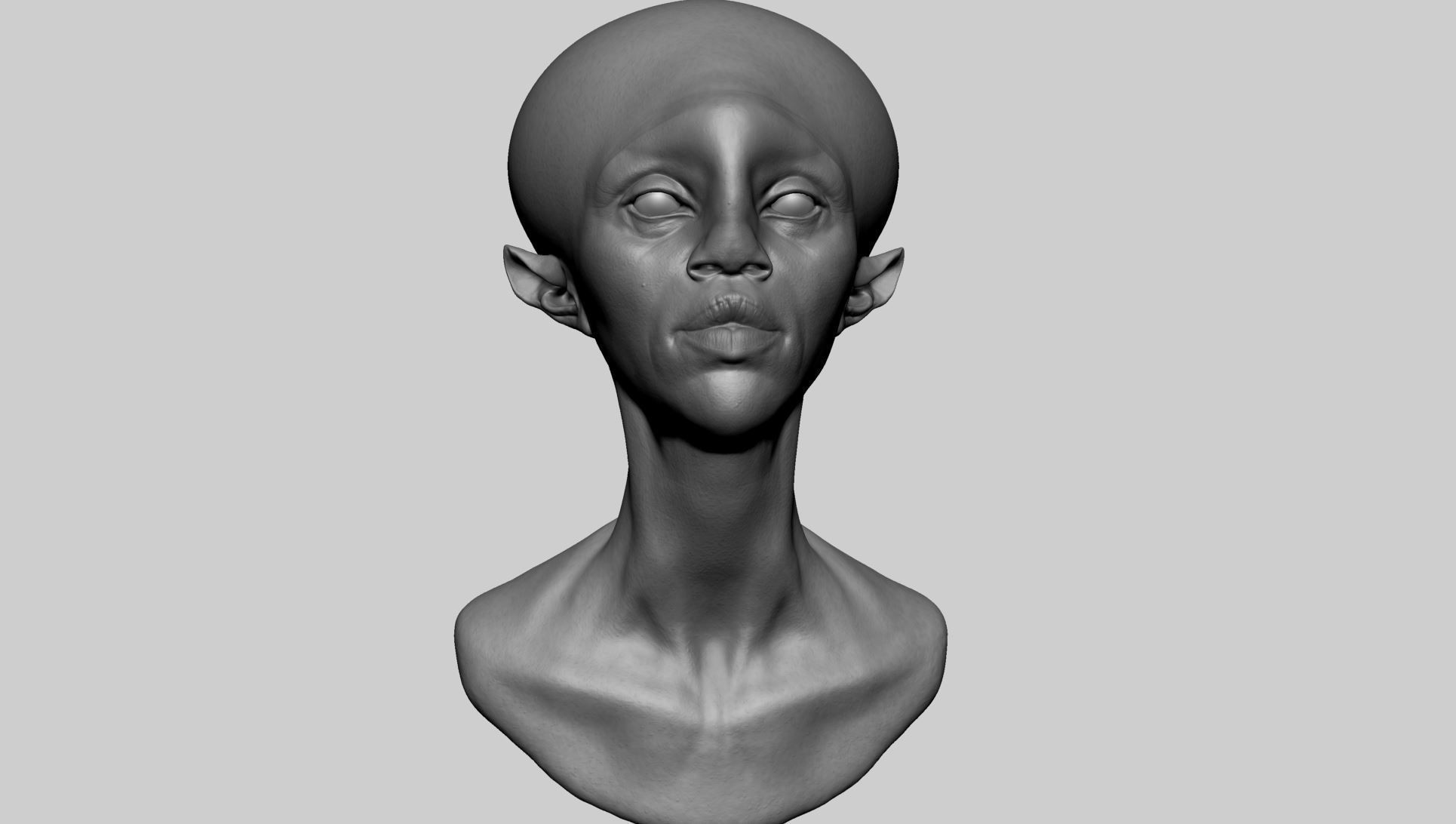 Fantasy Female Head Z 3D model_8