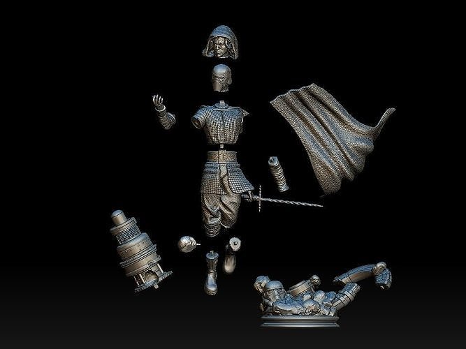 KYLO REN STAR WARS MODEL READY TO 3D PRINT 3D model