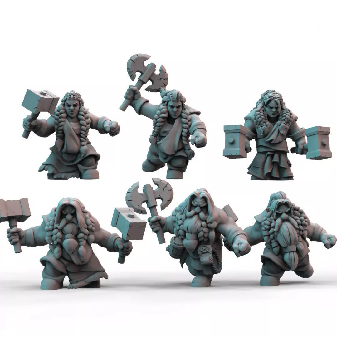 Dwarf Set 1 3D print model_0