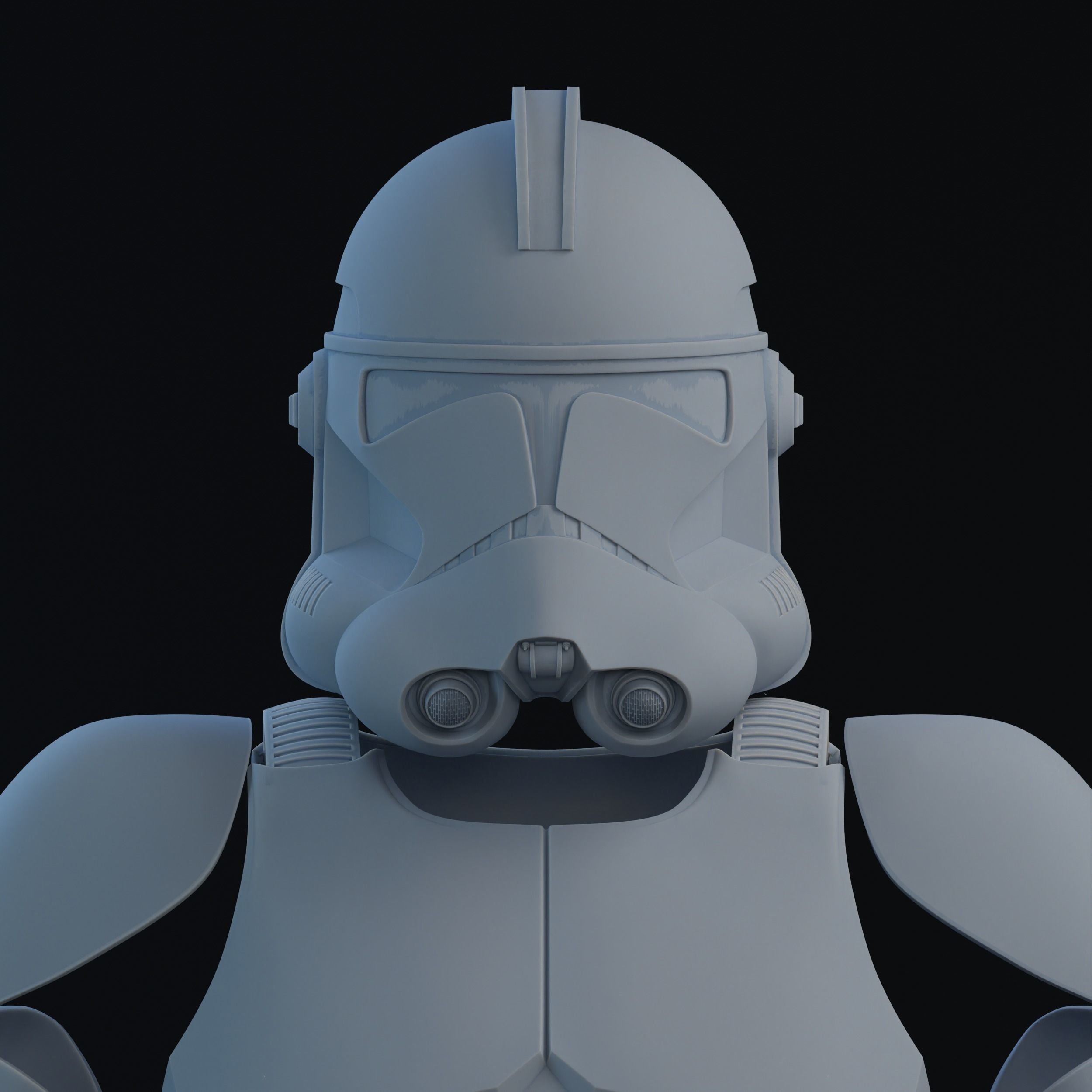Phase 2 Clone Trooper Armor Live Action One-Twelfth Scale 3D print model_4