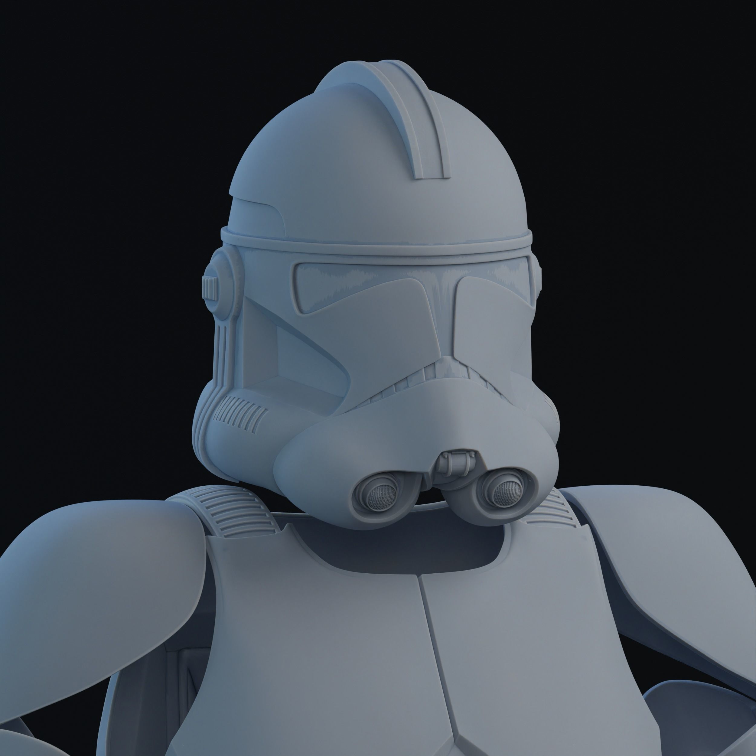 Phase 2 Clone Trooper Armor Live Action One-Twelfth Scale 3D print model_5