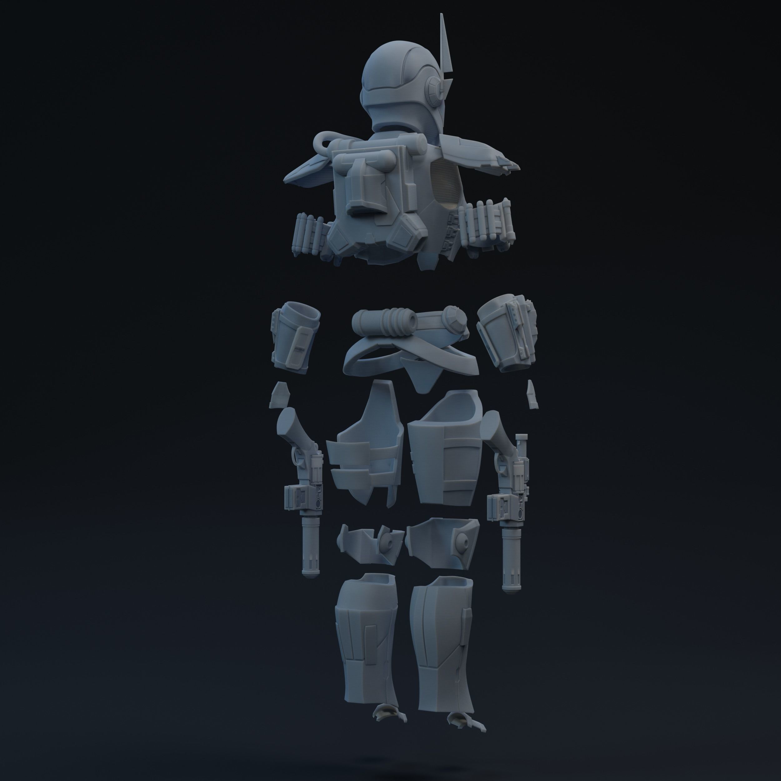 SWTOR Shae Vizla One-Twelfth Scale Kit 3D print model_2