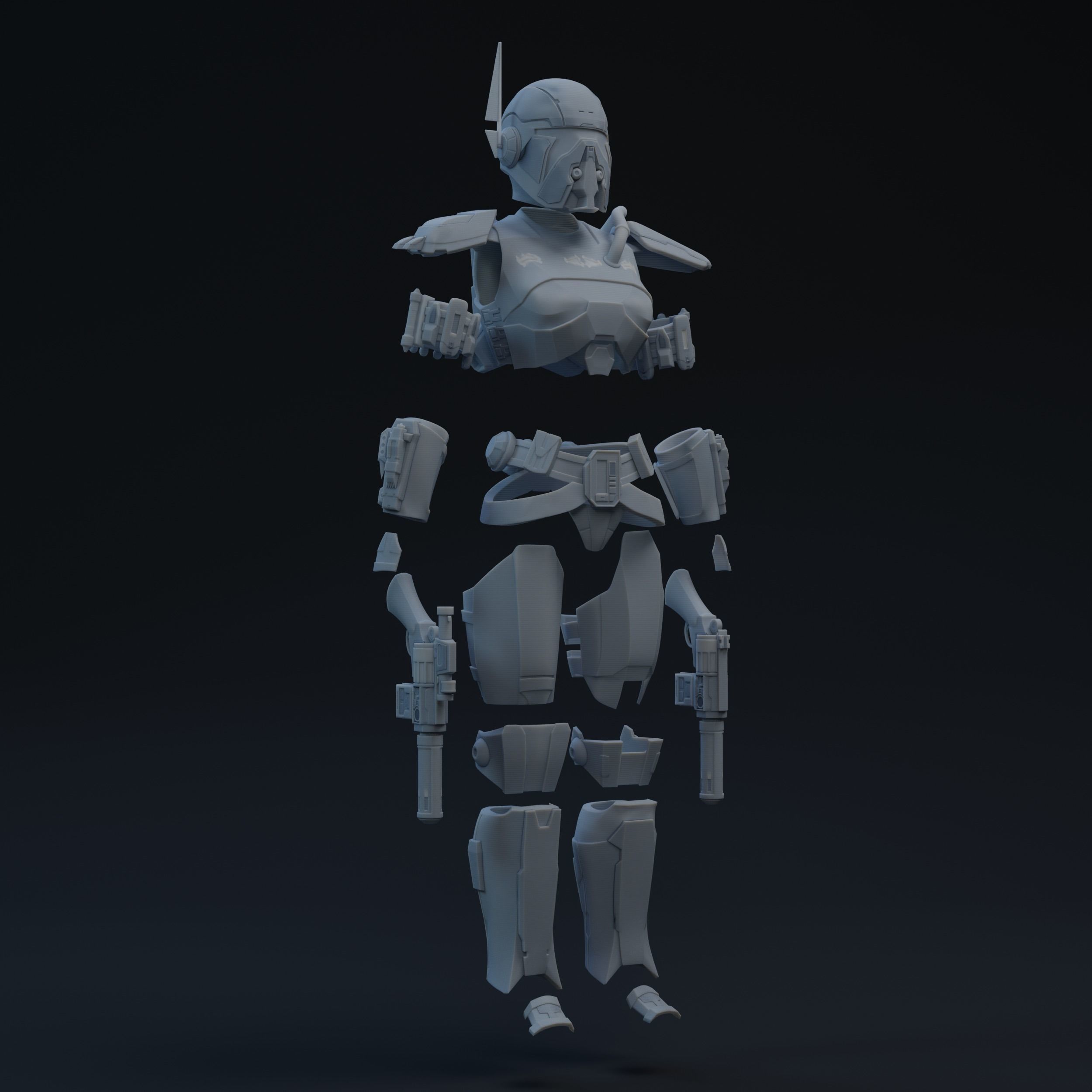 SWTOR Shae Vizla One-Twelfth Scale Kit 3D print model_1