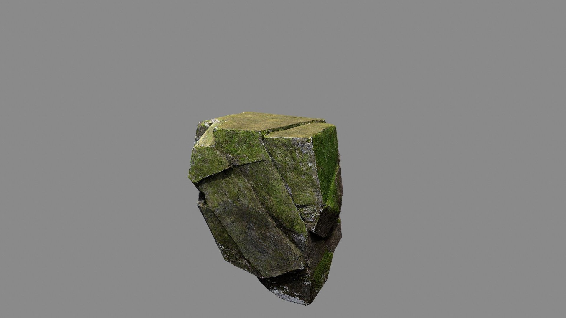 mossy rocks Low-poly 3D model_6