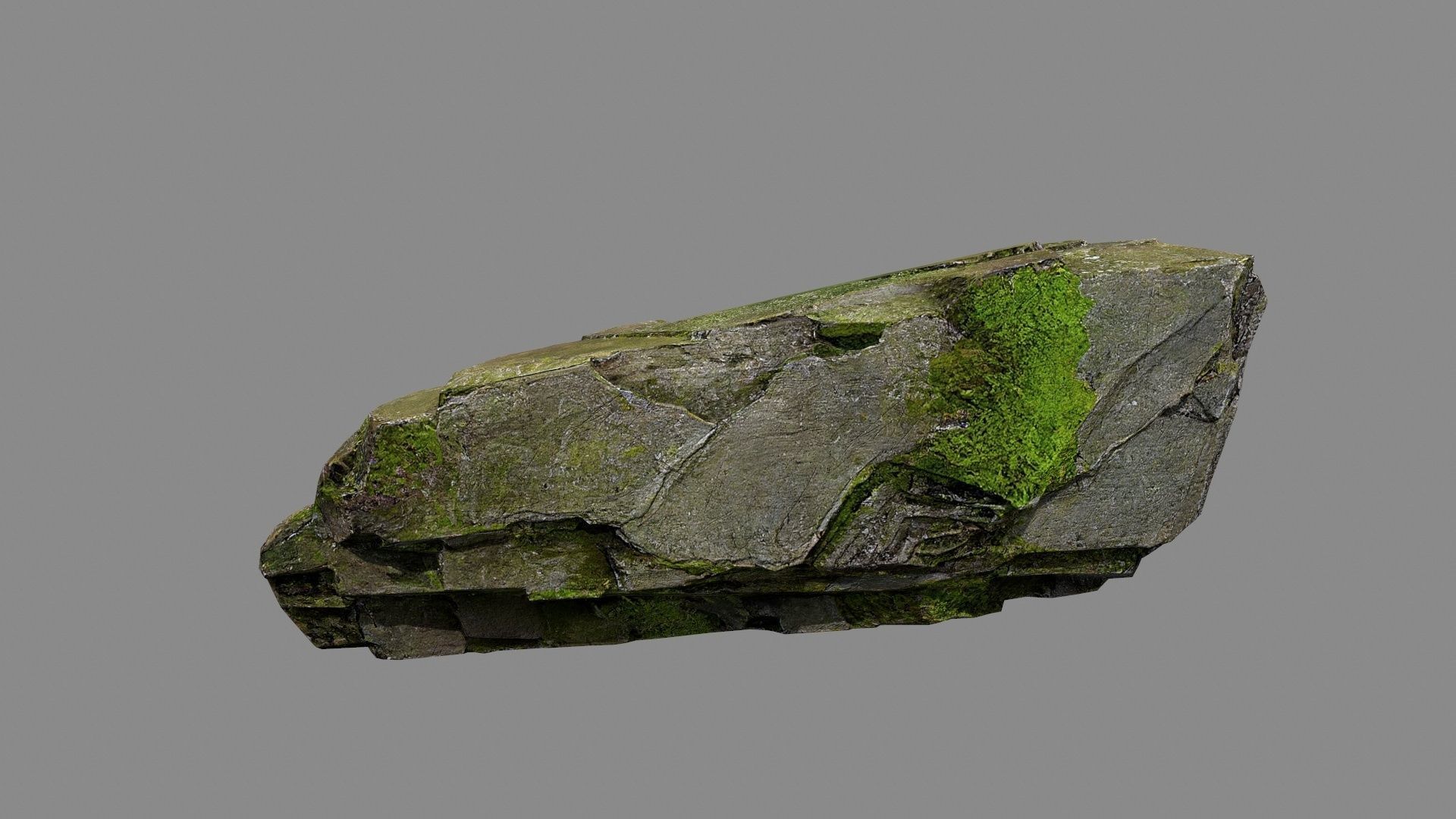 mossy rocks Low-poly 3D model_5