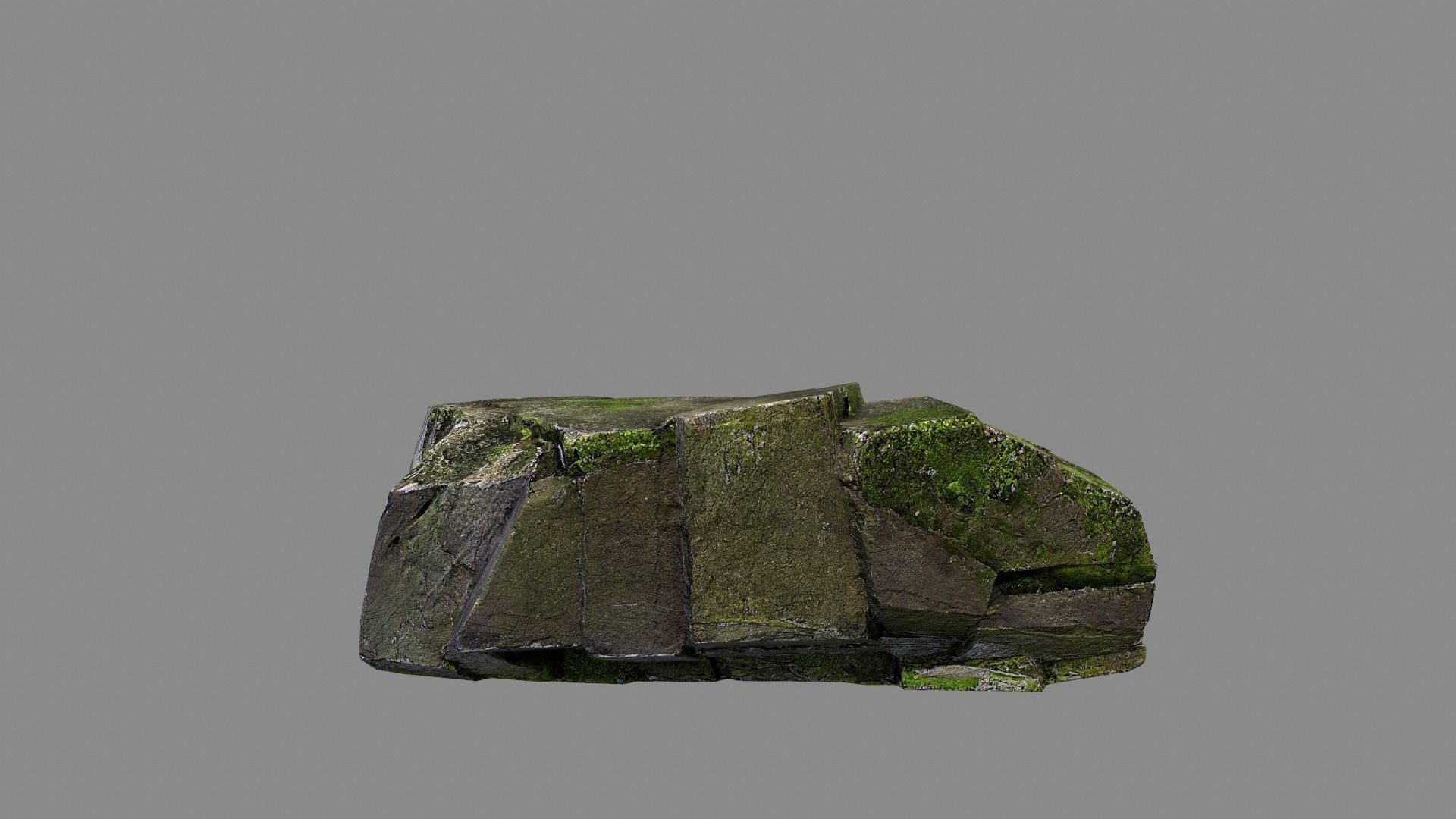 mossy rocks Low-poly 3D model_11