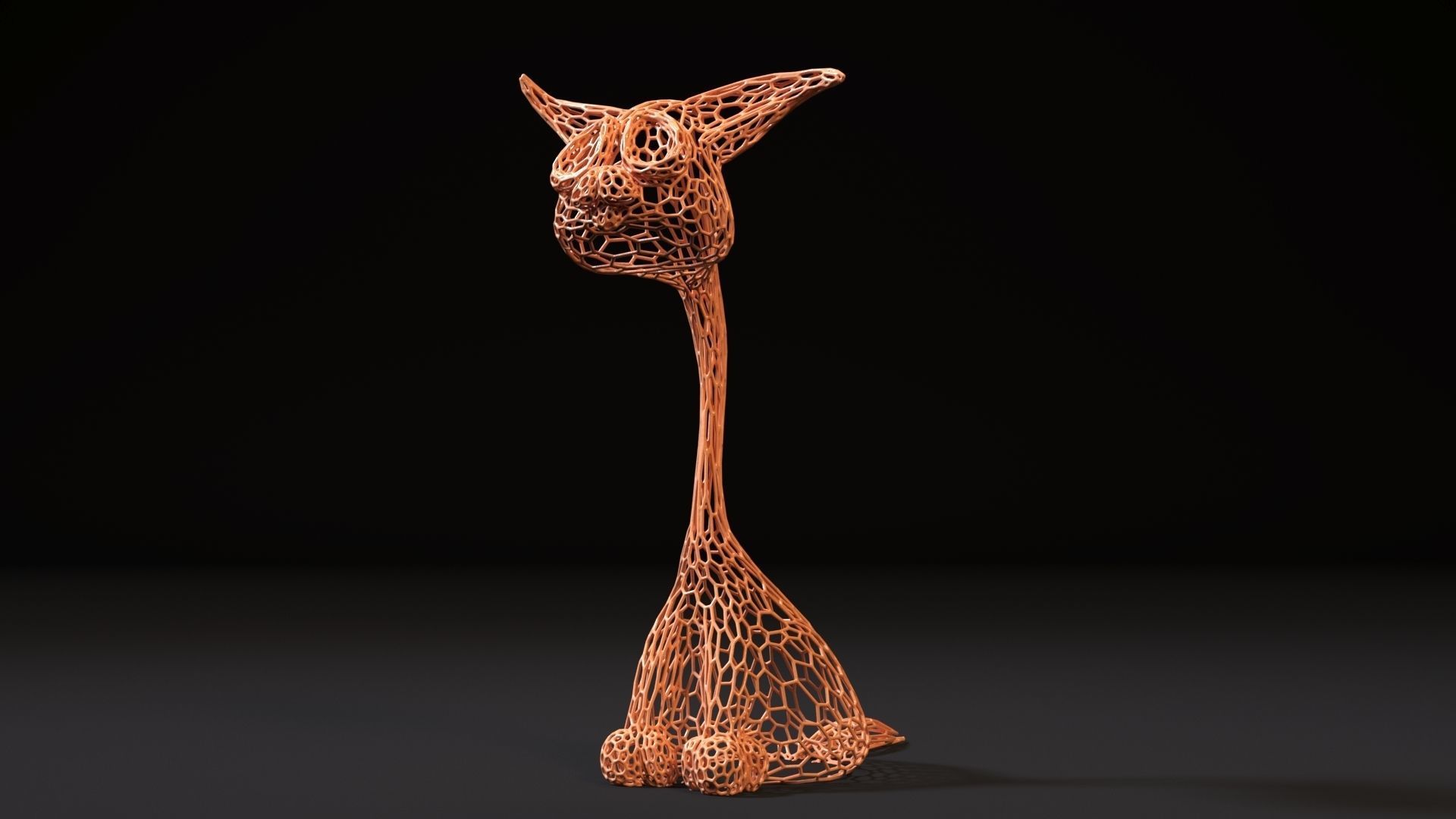 Tattered cat 3D print model_10