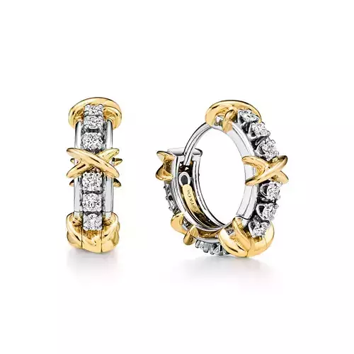 Earrings Tiffany  Schlumberger Twenty Stone Hoop Lux Copy 3D print model