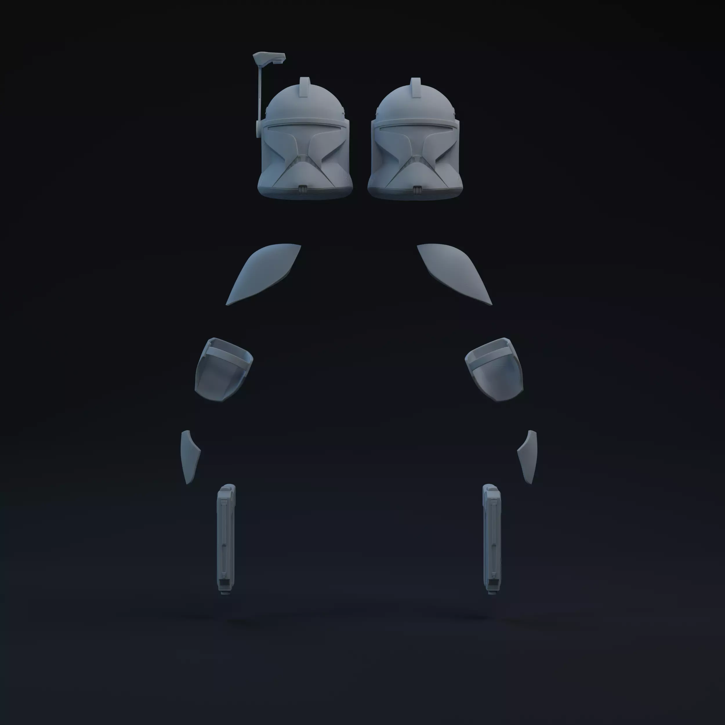 P1 Clone Trooper Partial Armor Live Action One-Twelfth Scale 3D print model