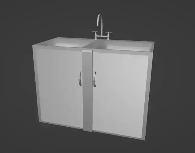 kitchen sink unit lowpoly