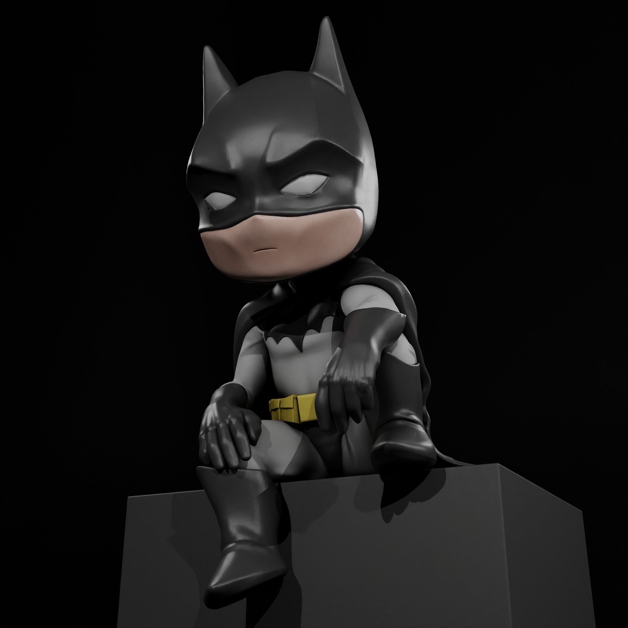 Chibi Batman 3D print model_5