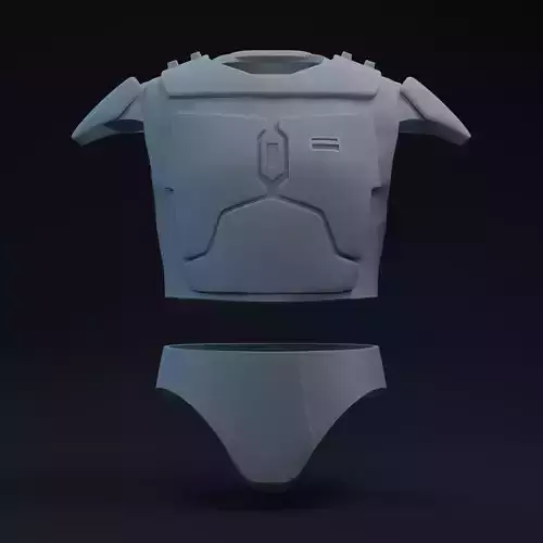 Basic Mandalorian One-Twelfth Scale Armor 3D print model