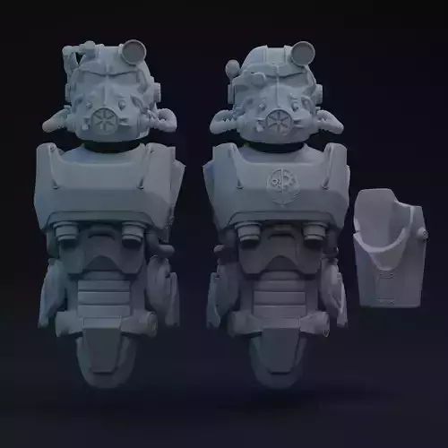 T-60 Power Armor Show  Version One-Twelfth Scale Add-On Kit