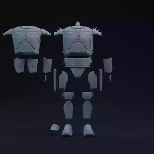Clone Wars DW Mandalorian One-Twelfth Scale Armor Kit 3D print model