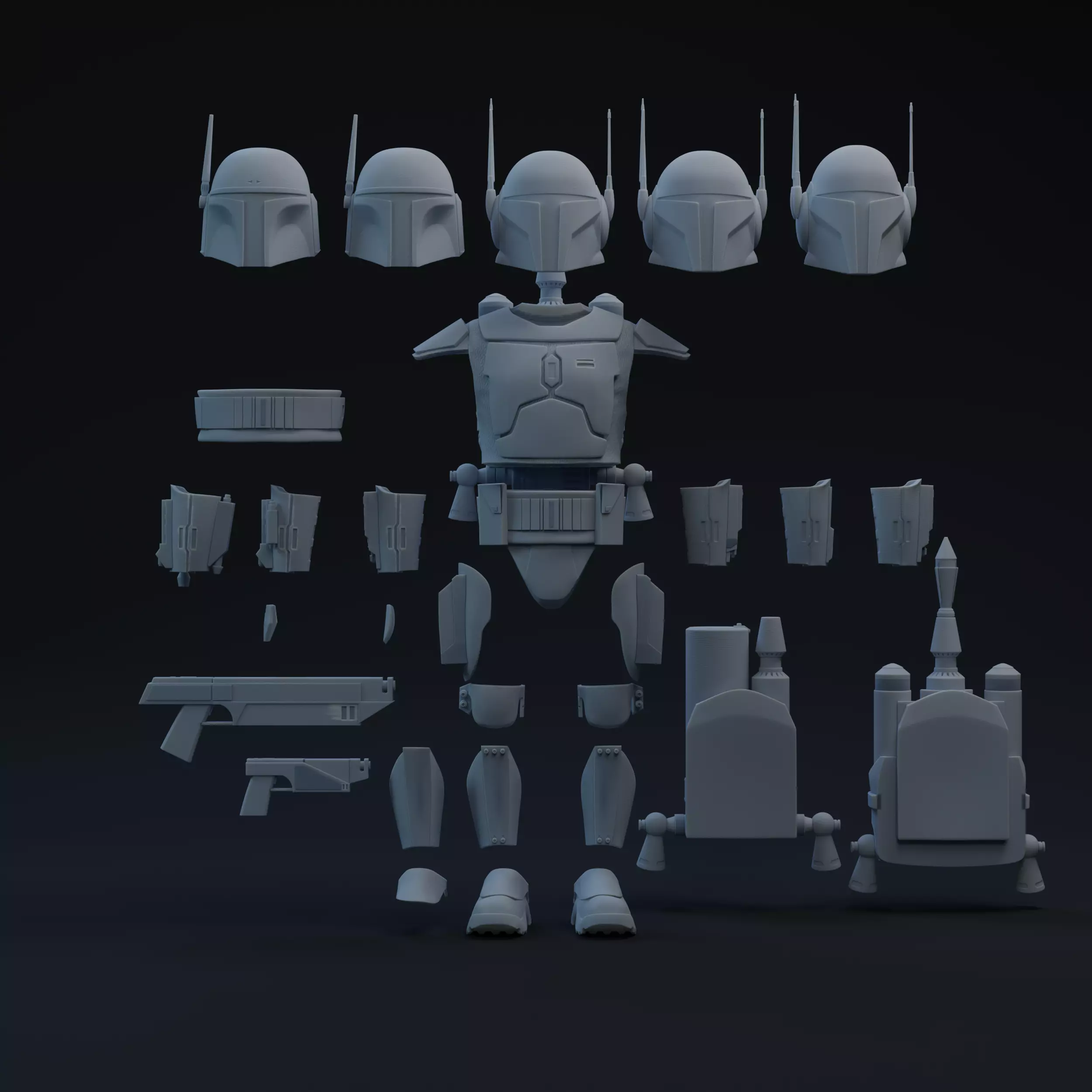 Mandalorian Pre-Vizla and Specialist One-Twelfth Scale Kit 3D print model_0