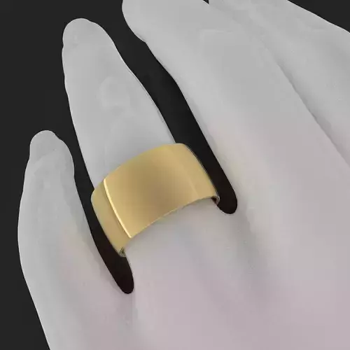 comfort WEDDING ring 11mm Printable jewelry STL 7 US sizes