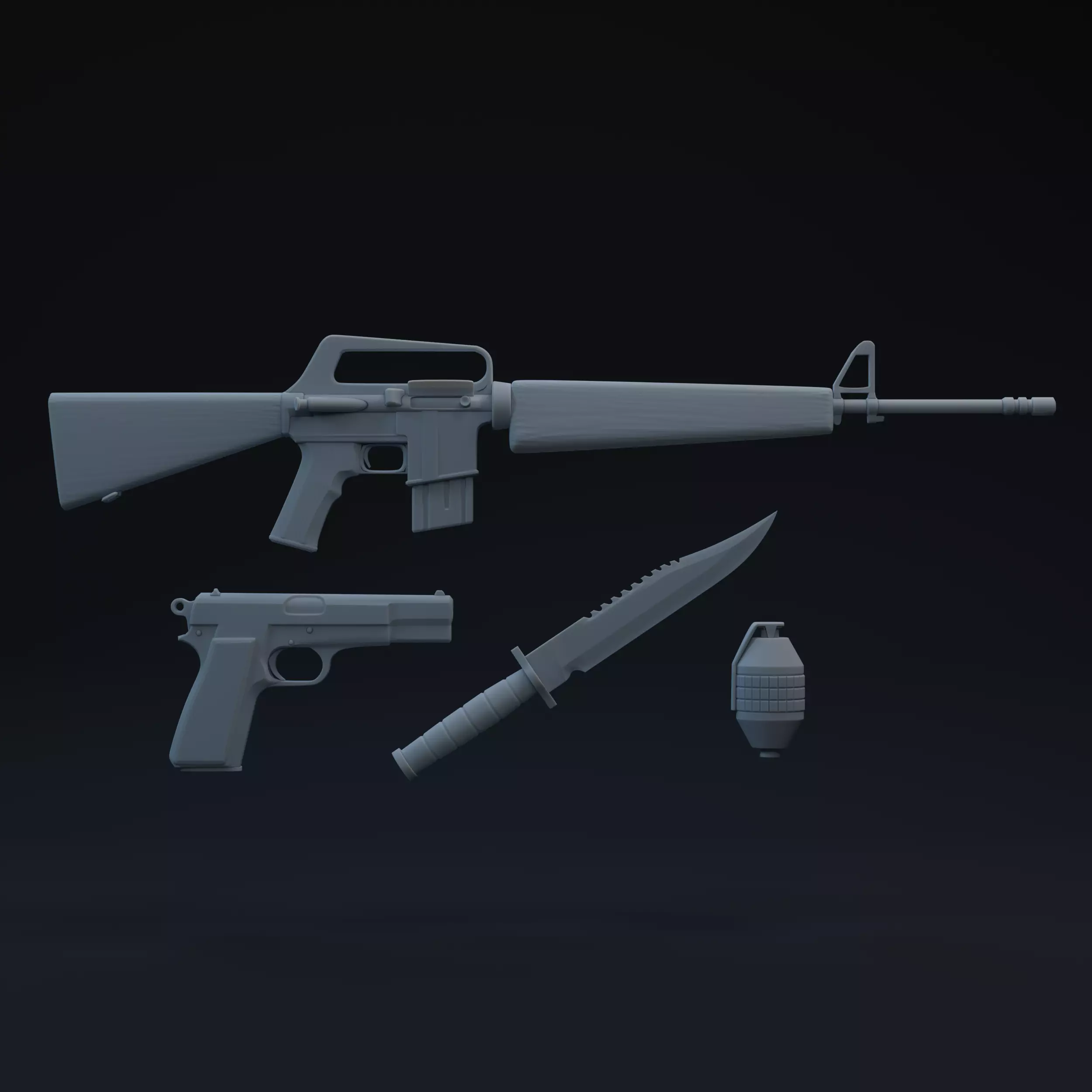 NV NCR Weapon One-Twelfth Scale Kit 3D print model