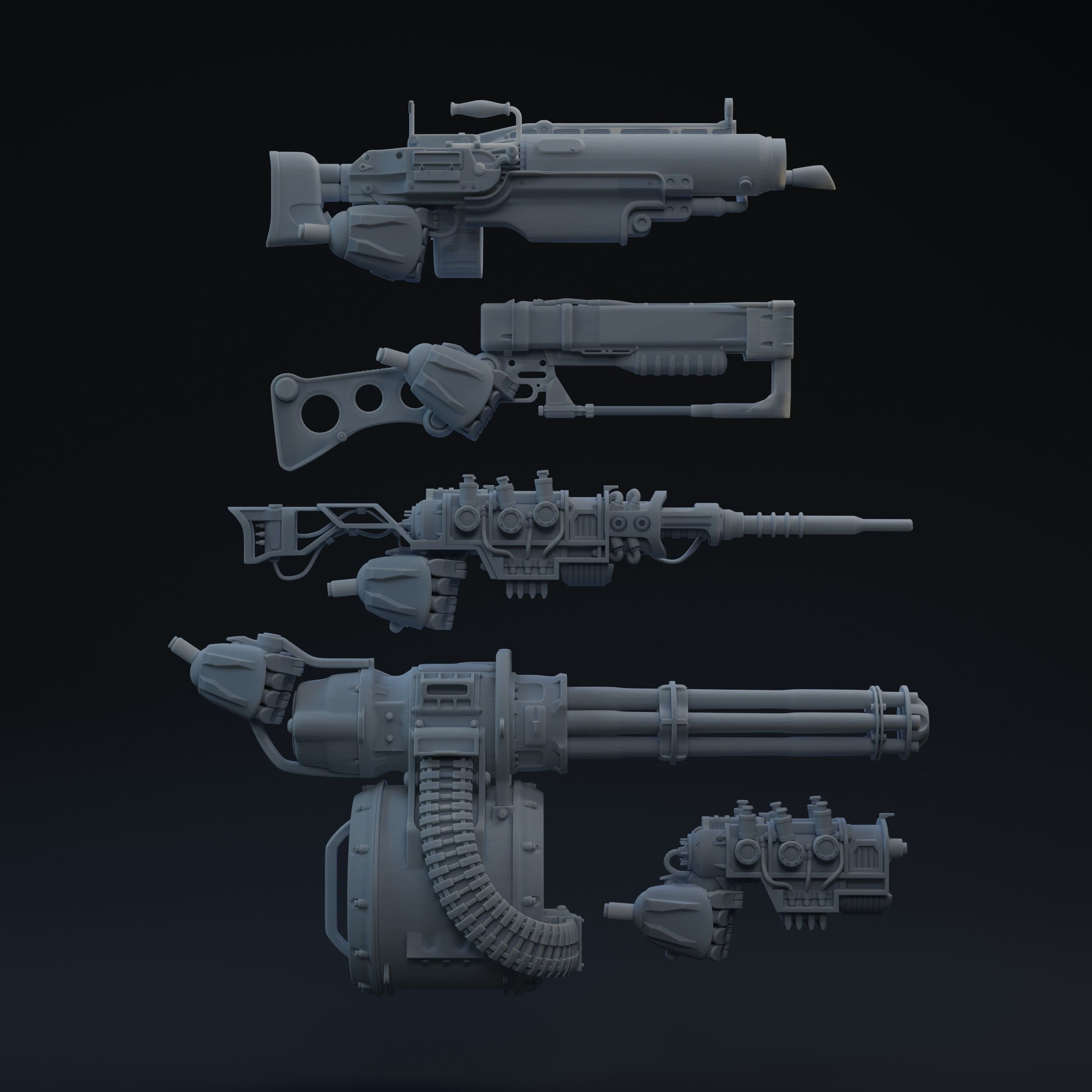 F4 Power Armor Hands One-Twelfth Scale Kit 3D print model_1