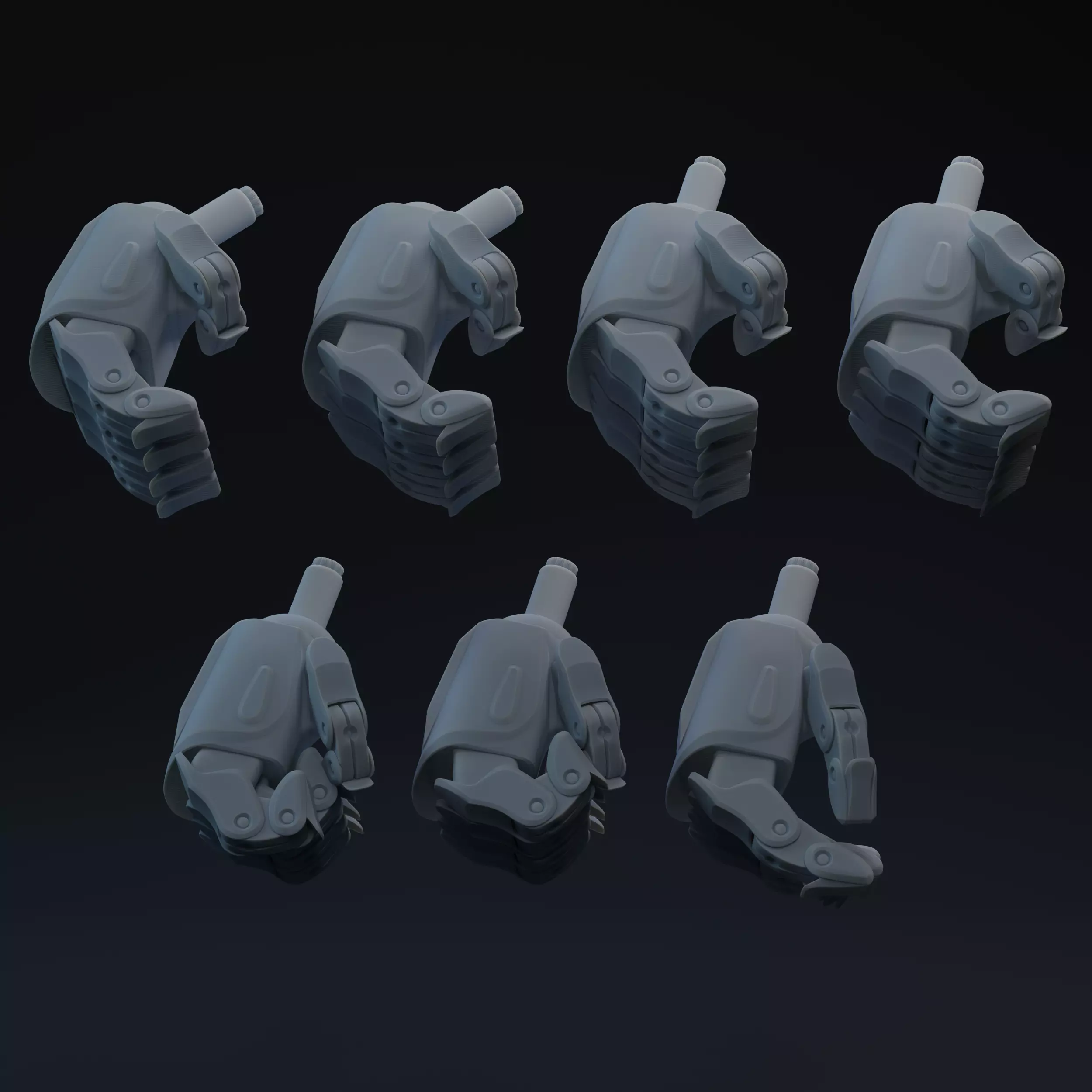 F4 Power Armor Hands One-Twelfth Scale Kit 3D print model_0