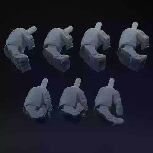 F4 Power Armor Hands One-Twelfth Scale Kit 3D print model