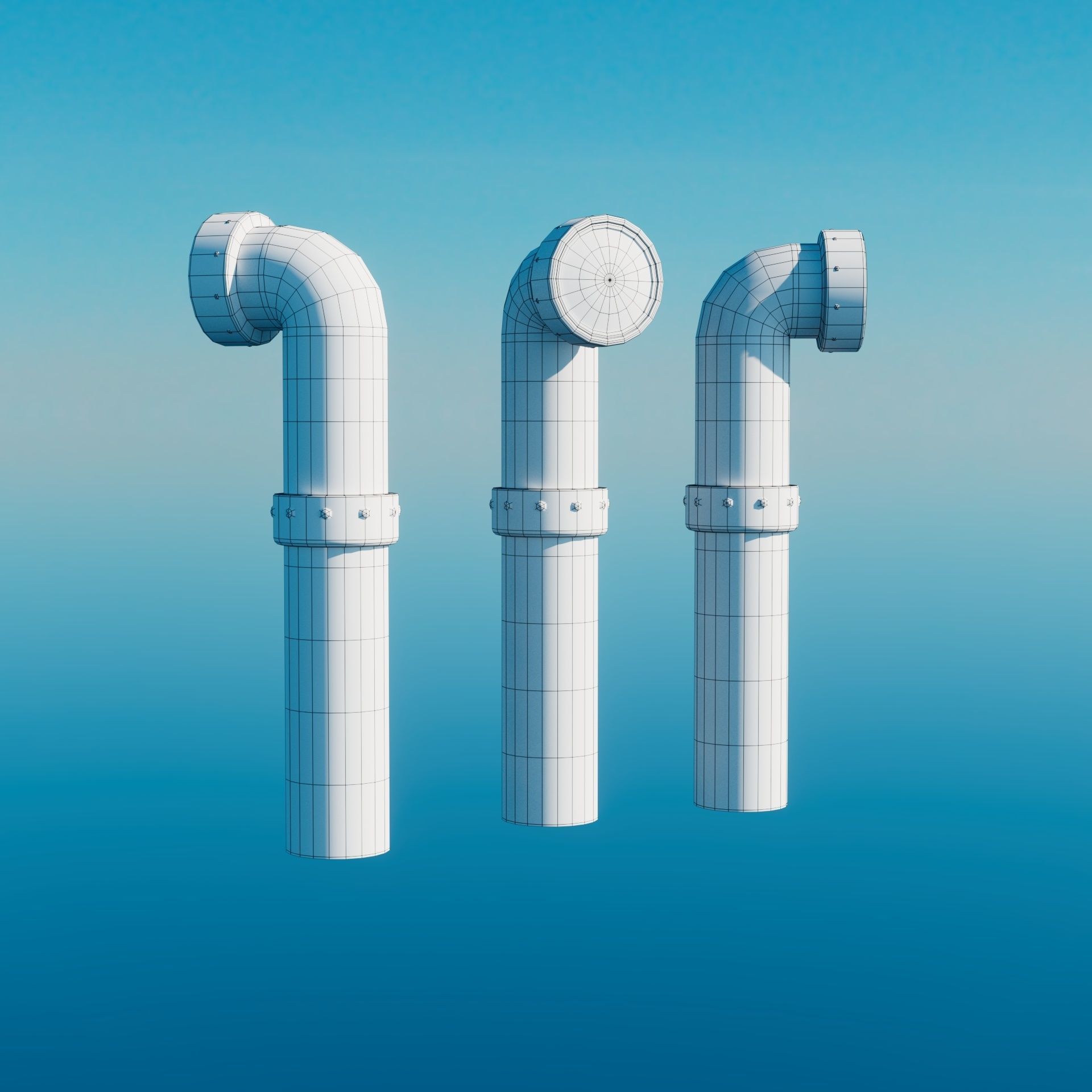Submarine Periscope Low-poly 3D model_6