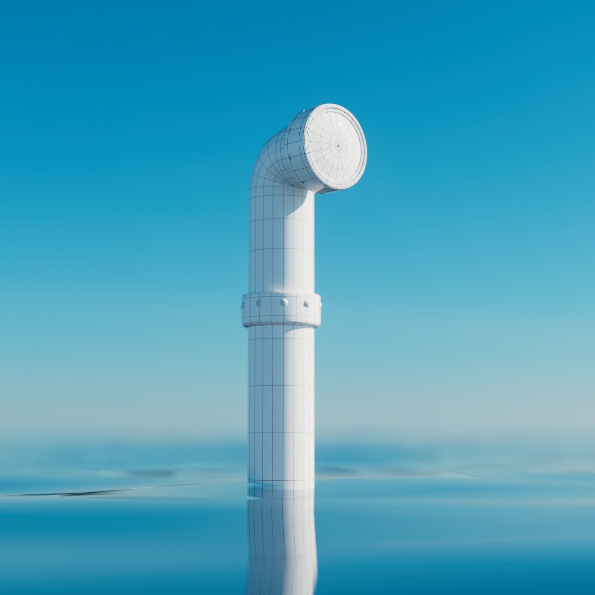 Submarine Periscope Low-poly 3D model_4