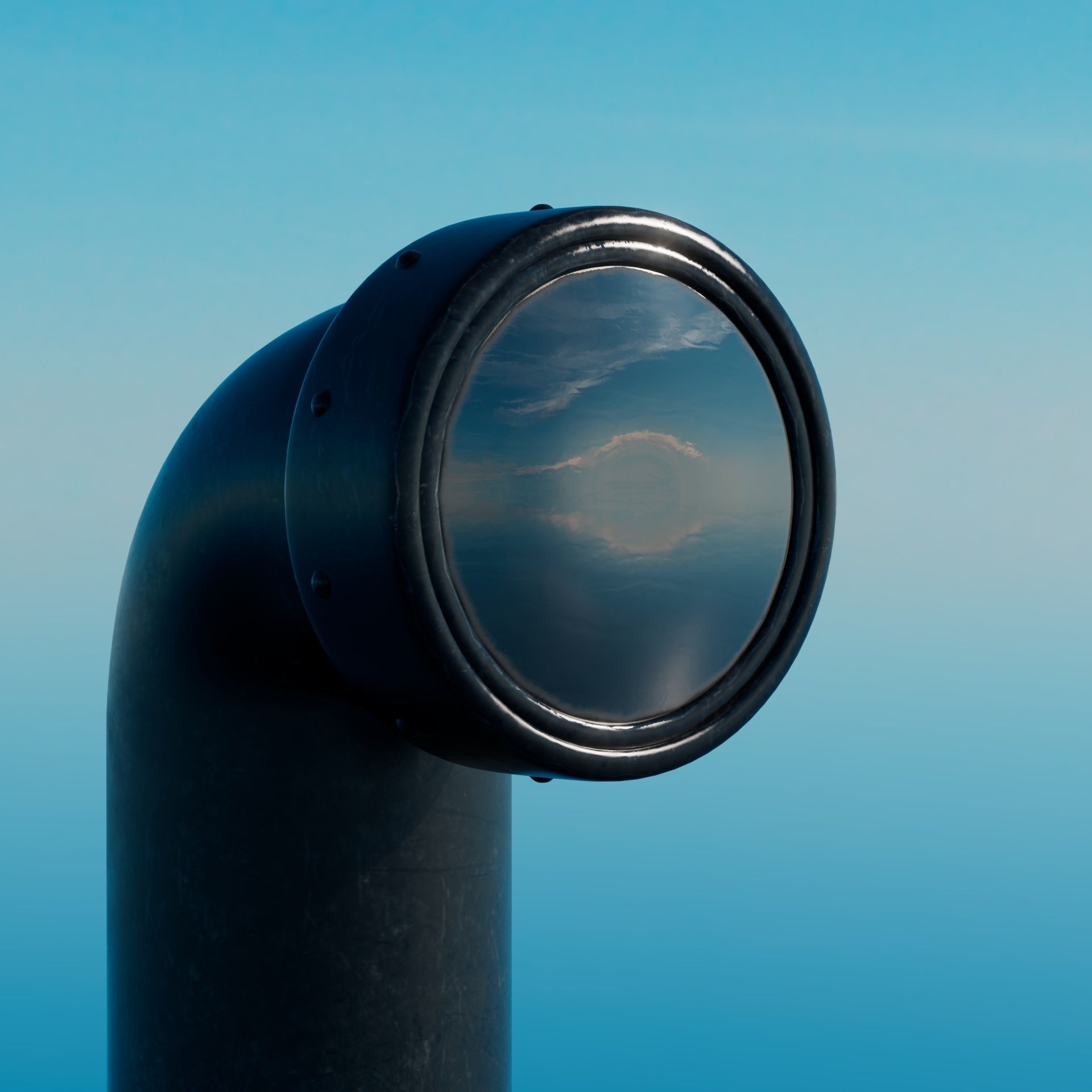 Submarine Periscope Low-poly 3D model_3