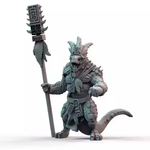 Lizardmen Mage Priest 3D print model