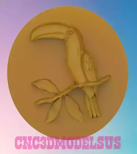 Toucan bird 3D MODEL STL FILE FOR CNC ROUTER LASER 3D print model